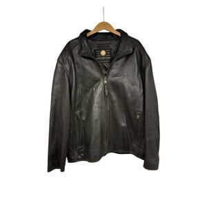 Andrew Marc New York First Class Genuine Leather Bomber Jacket Men’s XL Brown